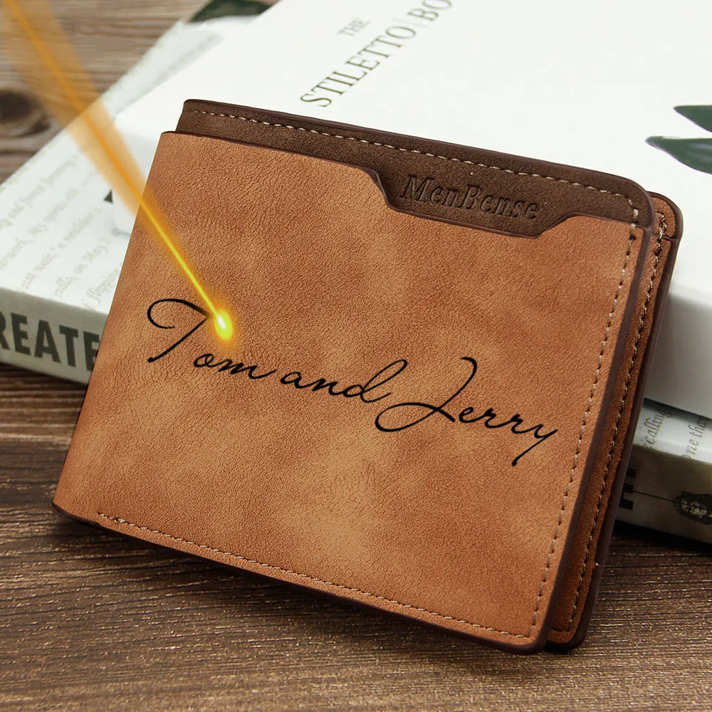 Interior Design Name - Cartera pequeña y delgada para hombre,