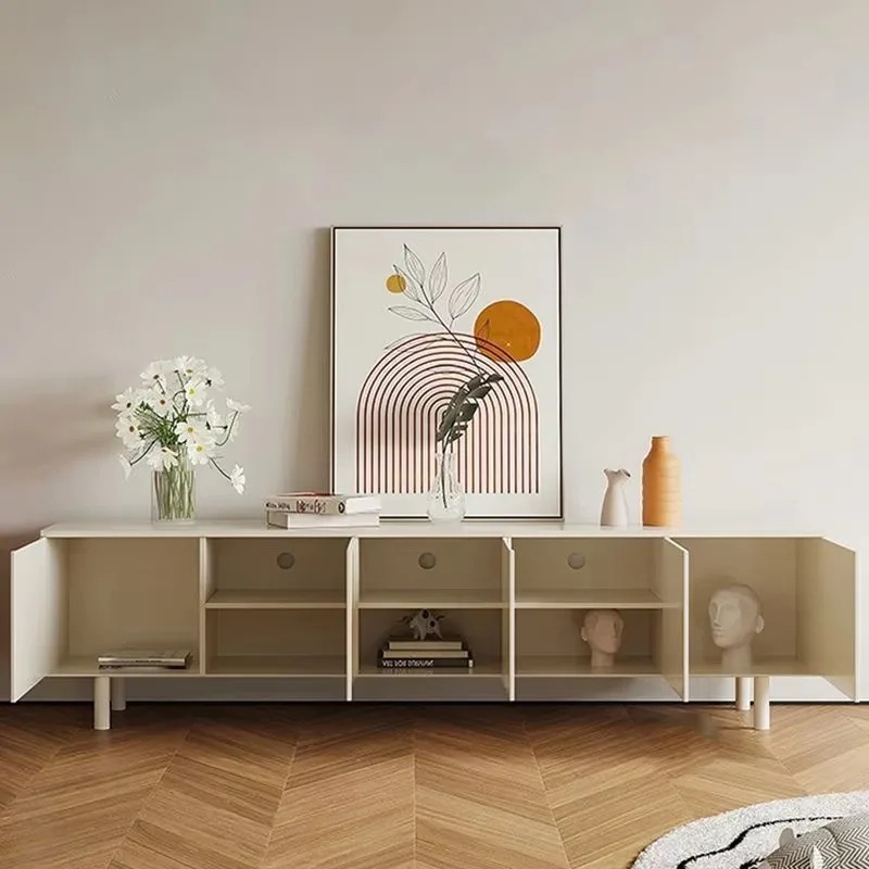 Interior Design White And Wood - Soporte de Tv blanco de lujo,