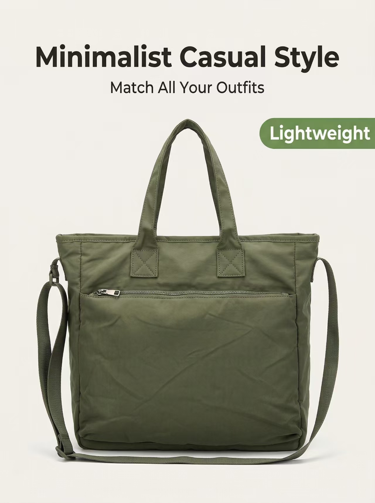 Interior Design Book - Bolso Tote de Nailon Simple pero