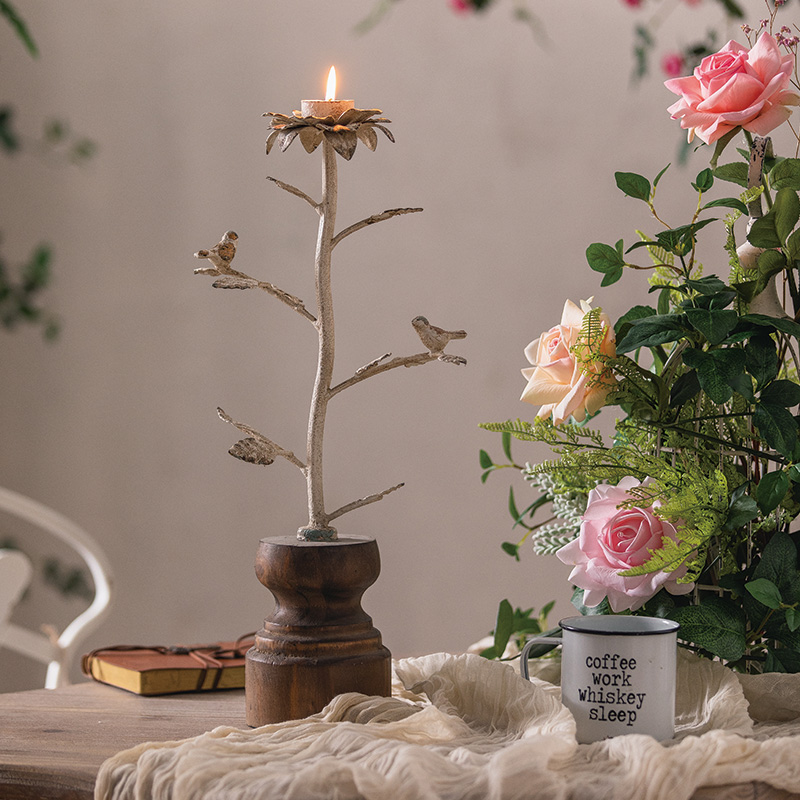 Interior Design White And Wood - Candelabro de Metal con Forma de