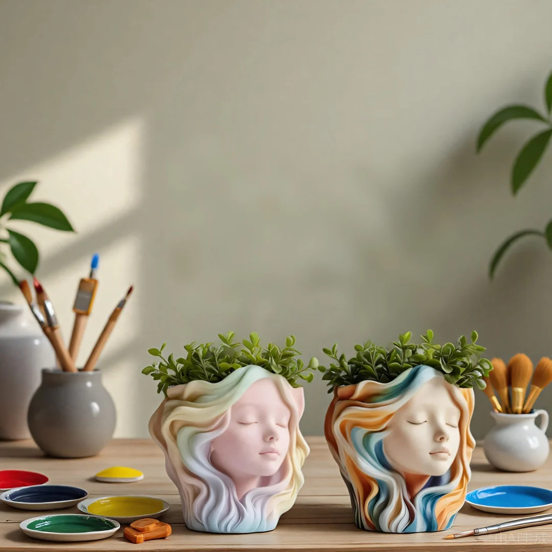 Ceramic Candle Vessel - Molde de silicona con cabeza de