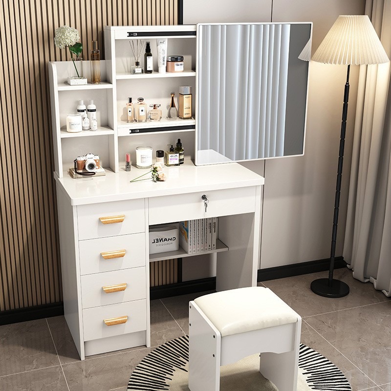 Interior Design White And Wood - Mesa de tocador de diseño moderno