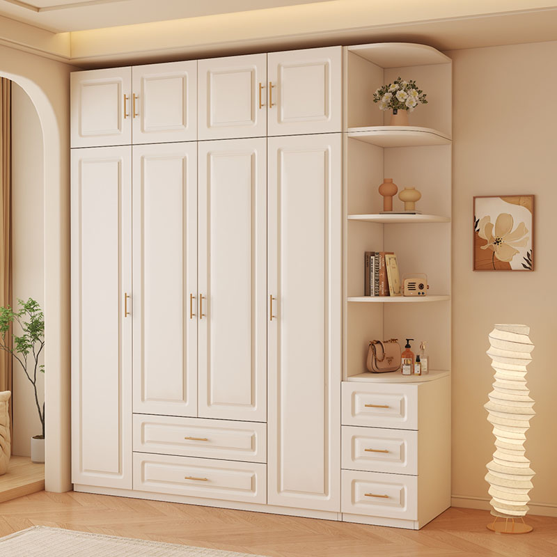 Armario blanco crema con acent - Interior Design White And Wood reseña y precio