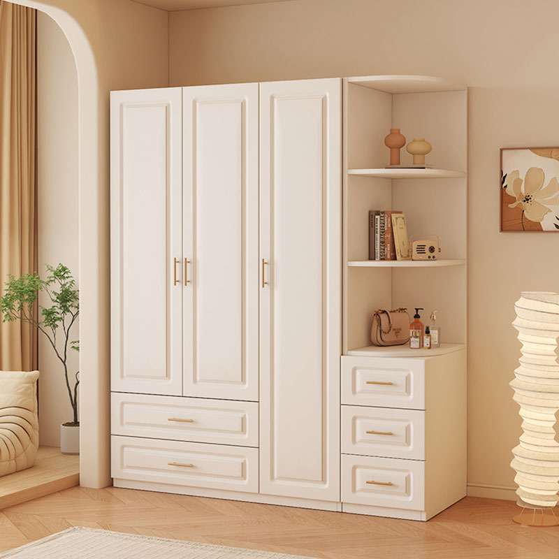 Armario blanco crema con acent - Interior Design White And Wood reseña y precio