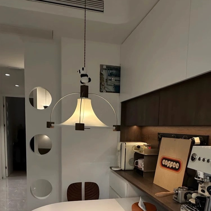 Lámpara colgante de tela cuadr - Interior Design White And Wood reseña y precio