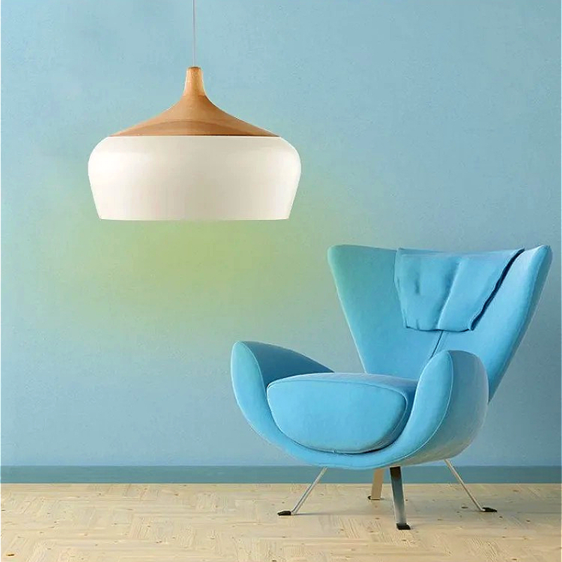 Lámpara nórdica de aluminio co - Interior Design White And Wood reseña y precio