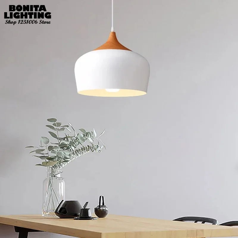 Lámpara nórdica de aluminio co - Interior Design White And Wood reseña y precio