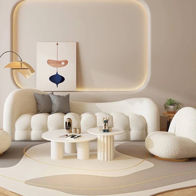 Sofás de Salón Color Crema, Di - Interior Design White And Wood reseña y precio