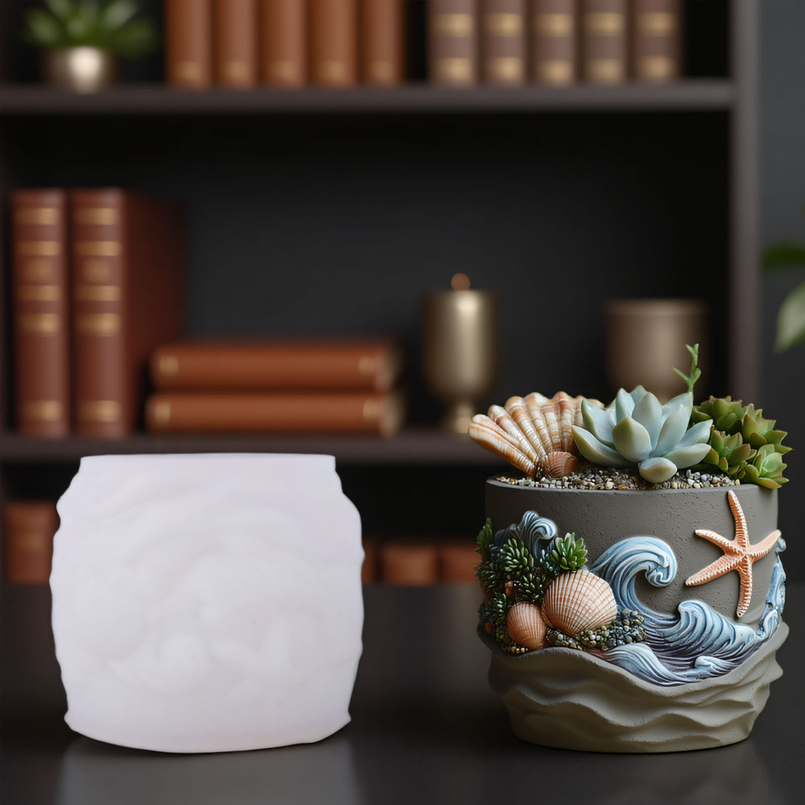 Alivio de vida marina, maceta  - Ceramic Candle Vessel reseña y precio