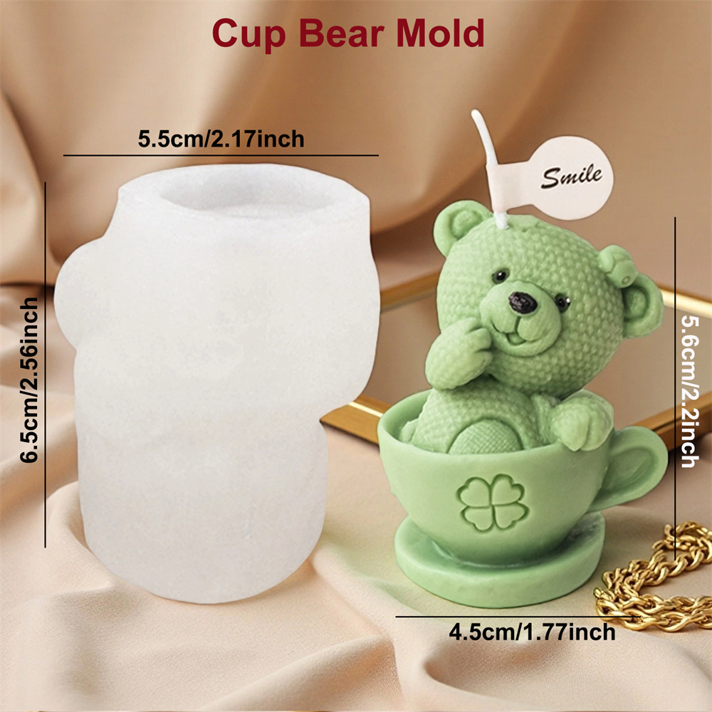 Oso de peluche en taza molde d - Ceramic Candle Vessel reseña y precio