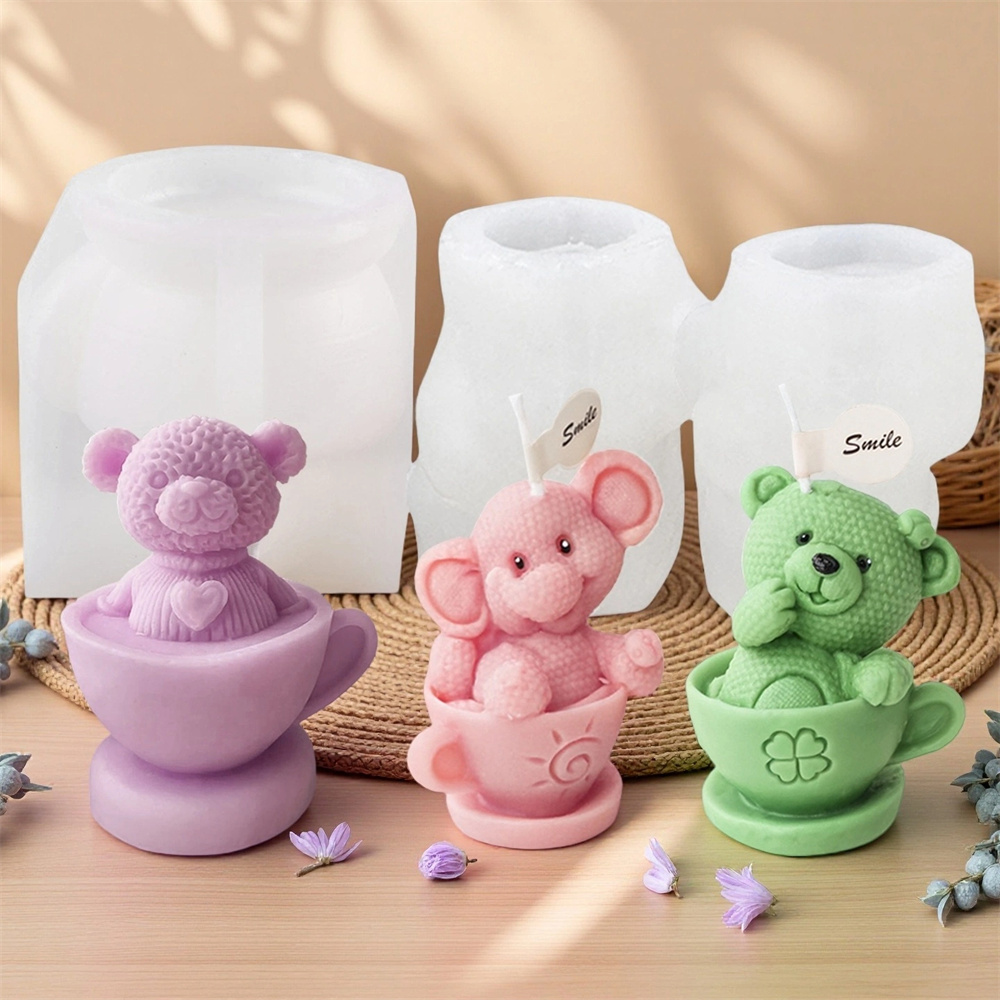 Oso de peluche en taza molde d - Ceramic Candle Vessel reseña y precio
